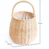 Kosz rattanowy z uchwytem - 33x22CM - Vernu image 7