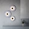 Lampa Ścienna Aplikacja Kwiat w Białym i Złotym Metalu - 30CM image 7