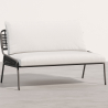 Sofa Zewnętrzna 135cm - Aluminium i Syntetyczny Rattan - Brawma image 7