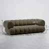 Sofa Tapicerowana w Welur - Styl Nowoczesny - 2/3 Osoby - Curvo Teddy image 7
