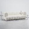 Sofa Obita Tkaniną Bouclé - Styl Nowoczesny - 2/3 Miejsca - Krzywa Teddy image 7