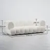 Sofa Obita Tkaniną Bouclé - Styl Nowoczesny - 2/3 Miejsca - Krzywa Teddy image 7
