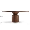 Okrągły Zestaw Jadalniany z 6 Drewnianymi Krzesłami - Minimalistyczny Design - Ivette image 7