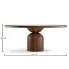 Okrągły Zestaw Jadalniany z 6 Drewnianymi Krzesłami - Minimalistyczny Design - Ivette image 7