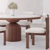 Okrągły Zestaw Jadalniany z 6 Drewnianymi Krzesłami - Minimalistyczny Design - Ivette image 7