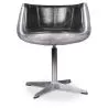 Krzesło do salonu - Designerskie krzesło - Skóra i metal - Koniak image 7