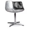 Krzesło do salonu - Designerskie krzesło - Skóra i metal - Koniak image 7