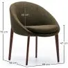 Tapicerowane Krzesło Jadalniane z Drewnianymi Nóżkami - Nowoczesny Design dla Luksusowych Restauracji i Hoteli image 7