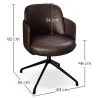 Fotel Obrotowy Tapicerowany Skórą - Nowoczesny Design do Luksusowych Biur i Hoteli - Carla image 7