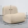 Nowoczesny Minimalistyczny Fotel z Zakrzywionym Projektem, Tapicerowany Aksamitem - Wygoda i Współczesny Styl - Büba image 7