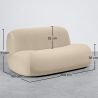 Nowoczesna Minimalistyczna Sofa z Zakrzywionym Projektem i Aksamitnym Obiciem - Wygoda i Współczesny Styl - Büba image 7