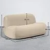 Nowoczesna Minimalistyczna Sofa z Zakrzywionym Projektem i Aksamitnym Obiciem - Wygoda i Współczesny Styl - Büba image 7