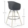 Hoker Barowy - Skandynawski Design - Nogi z Naturalnego Drewna - Melania image 7