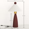 Lampa stołowa z drewnianą podstawą i białym cementowym kloszem - Ambiana image 7