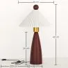 Lampa stołowa z drewnianą podstawą i białym cementowym kloszem - Ambiana image 7