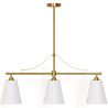 Lampa Wisząca Sufitowa z Metalu w Kolorze Postarzanego Złota z 3 Abażurami – Bubles image 7