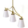 Lampa Wisząca Sufitowa z Metalu w Kolorze Postarzanego Złota z 3 Abażurami – Bubles image 7