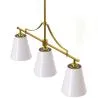 Lampa Wisząca Sufitowa z Metalu w Kolorze Postarzanego Złota z 3 Abażurami – Bubles image 7