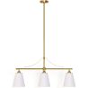 Lampa Wisząca Sufitowa z Metalu w Kolorze Postarzanego Złota z 3 Abażurami – Bubles image 7
