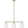 Lampa Wisząca Sufitowa z Metalu w Kolorze Postarzanego Złota z 3 Abażurami – Bubles image 7
