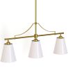 Lampa Wisząca Sufitowa z Metalu w Kolorze Postarzanego Złota z 3 Abażurami – Bubles image 7