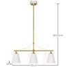 Lampa Wisząca Sufitowa z Metalu w Kolorze Postarzanego Złota z 3 Abażurami – Bubles image 7