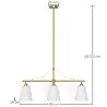 Lampa Wisząca Sufitowa z Metalu w Kolorze Postarzanego Złota z 3 Abażurami – Bubles image 7