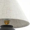 Lampa Stołowa Vintage - Podstawa Ceramiczna i Abażur z Tkaniny - Luno image 7