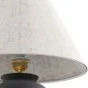Lampa Stołowa Vintage - Podstawa Ceramiczna i Abażur z Tkaniny - Luno image 7