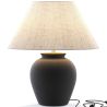 Lampa Stołowa Vintage - Podstawa Ceramiczna i Abażur z Tkaniny - Luno image 7