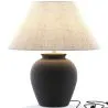 Lampa Stołowa Vintage - Podstawa Ceramiczna i Abażur z Tkaniny - Luno image 7