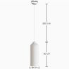 Lampa wisząca - Minimalistyczny design - Wykończenie w efekcie kamienia - Sinur III image 7