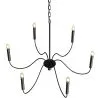 Lampa wisząca metalowa w stylu żyrandola matowa czarna – 6 ramion - Lumella image 7