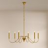 Złota lampa wisząca 6-ramienna – Nowoczesny styl żyrandola z metalu - Vintessa image 7
