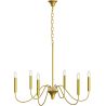 Złota lampa wisząca 6-ramienna – Nowoczesny styl żyrandola z metalu - Vintessa image 7