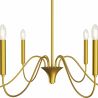 Złota lampa wisząca 6-ramienna – Nowoczesny styl żyrandola z metalu - Vintessa image 7