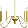 Złota lampa wisząca 6-ramienna – Nowoczesny styl żyrandola z metalu - Vintessa image 7