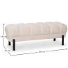 Ławka w stylu Chesterfield tapicerowana aksamitem z żelaznymi nogami - Hamptons image 7