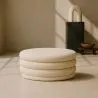 Nowoczesny Ottoman Ze Schowkiem Tapicerowany Tkaniną Bouclé Wielofunkcyjny Jako Stolik Kawowy - Dass image 7