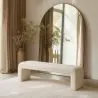 Ławka Tapicerowana Białą Tkaniną Bouclé - Nowoczesna Elegancka Minimalistyczna - Karla image 7
