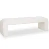 Ławka Tapicerowana Białą Tkaniną Bouclé - Nowoczesna Elegancka Minimalistyczna - Karla image 7