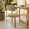 Krzesło do jadalni Chenille tapicerowane - Nogi w efekcie dębu - Ergonomiczny i nowoczesny design - Okare image 7