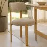Krzesło do jadalni Chenille tapicerowane - Nogi w efekcie dębu - Ergonomiczny i nowoczesny design - Okare image 7