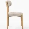 Krzesło do jadalni Chenille tapicerowane - Nogi w efekcie dębu - Ergonomiczny i nowoczesny design - Okare image 7
