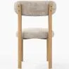 Krzesło do jadalni Chenille tapicerowane - Nogi w efekcie dębu - Ergonomiczny i nowoczesny design - Okare image 7