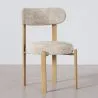 Krzesło do jadalni Chenille tapicerowane - Nogi w efekcie dębu - Ergonomiczny i nowoczesny design - Okare image 7