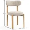 Krzesło do jadalni Chenille tapicerowane - Nogi w efekcie dębu - Ergonomiczny i nowoczesny design - Okare image 7