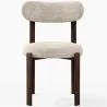 Krzesło do jadalni tapicerowane w tkaninie chenille – Nogi w ciemnym efekcie drewna – Ergonomiczny i nowoczesny design – Okare image 7