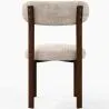 Krzesło do jadalni tapicerowane w tkaninie chenille – Nogi w ciemnym efekcie drewna – Ergonomiczny i nowoczesny design – Okare image 7