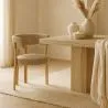 Fotel do salonu z podłokietnikami tapicerowany w tkaninie chenille – Nogi w efekcie dębu – Ergonomiczny i nowoczesny design – Okare image 7